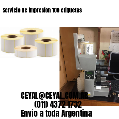 Servicio de impresion 100 etiquetas