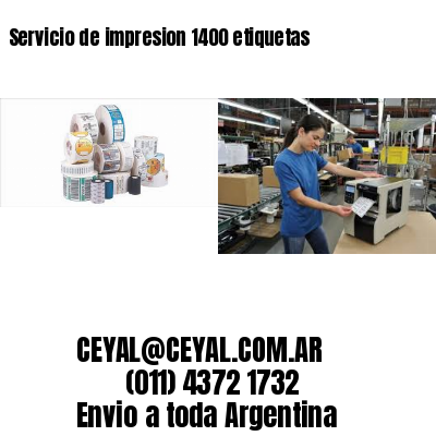 Servicio de impresion 1400 etiquetas