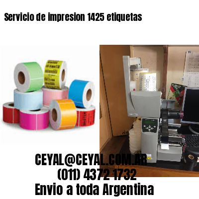 Servicio de impresion 1425 etiquetas