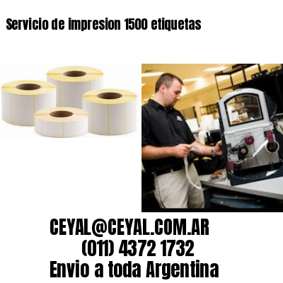 Servicio de impresion 1500 etiquetas