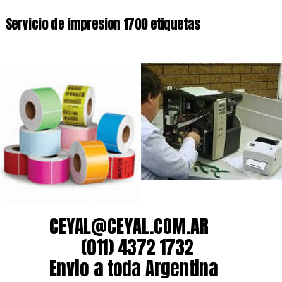 Servicio de impresion 1700 etiquetas