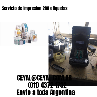 Servicio de impresion 200 etiquetas