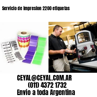 Servicio de impresion 2200 etiquetas