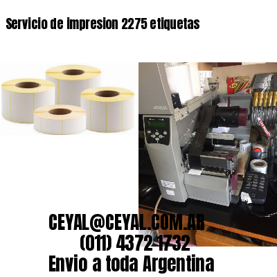 Servicio de impresion 2275 etiquetas