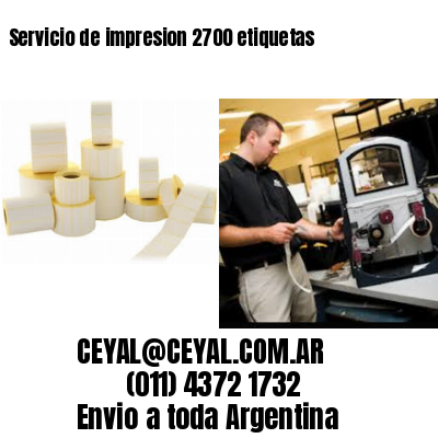 Servicio de impresion 2700 etiquetas