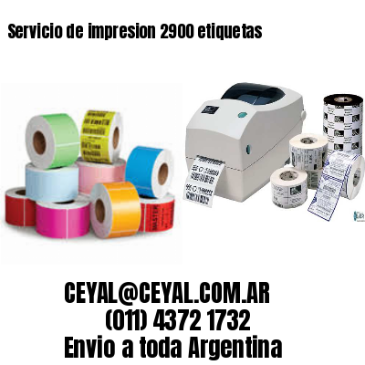 Servicio de impresion 2900 etiquetas