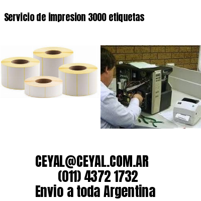 Servicio de impresion 3000 etiquetas