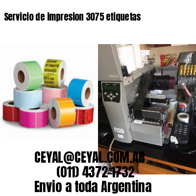 Servicio de impresion 3075 etiquetas