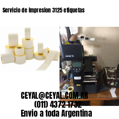 Servicio de impresion 3125 etiquetas