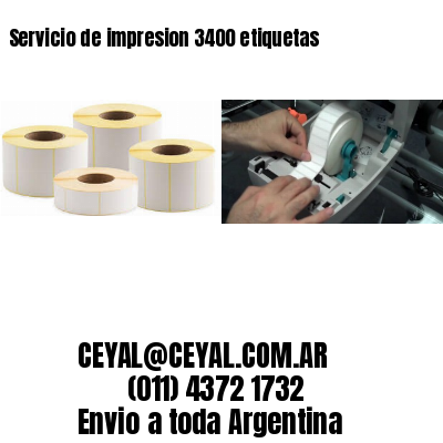 Servicio de impresion 3400 etiquetas