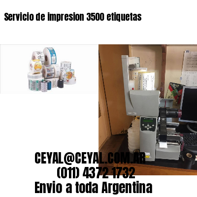 Servicio de impresion 3500 etiquetas