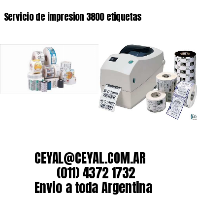 Servicio de impresion 3800 etiquetas