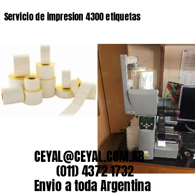 Servicio de impresion 4300 etiquetas