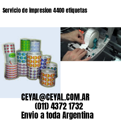 Servicio de impresion 4400 etiquetas