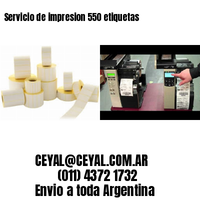 Servicio de impresion 550 etiquetas