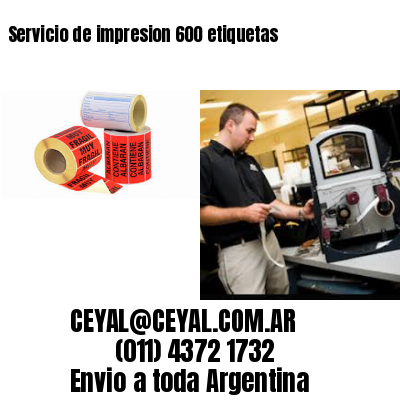 Servicio de impresion 600 etiquetas