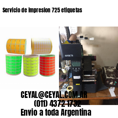 Servicio de impresion 725 etiquetas