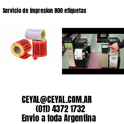 Servicio de impresion 800 etiquetas