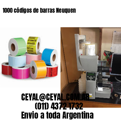 1000 códigos de barras Neuquen