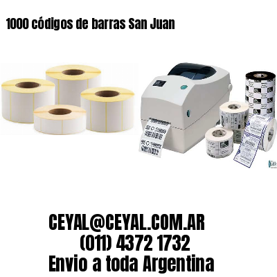 1000 códigos de barras San Juan