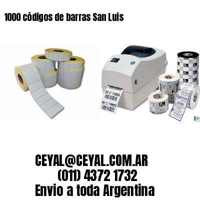 1000 códigos de barras San Luis