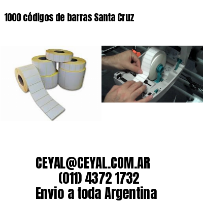 1000 códigos de barras Santa Cruz