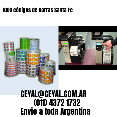 1000 códigos de barras Santa Fe