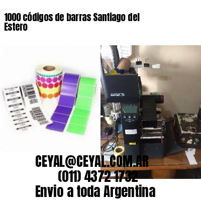 1000 códigos de barras Santiago del Estero