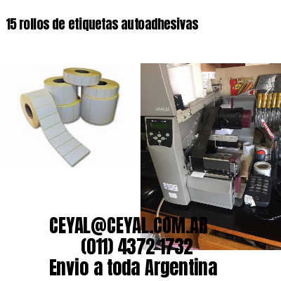 15 rollos de etiquetas autoadhesivas