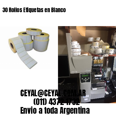 30 Rollos Etiquetas en Blanco