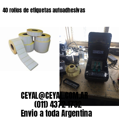 40 rollos de etiquetas autoadhesivas