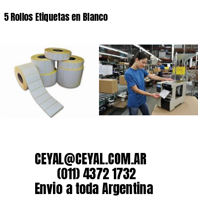 5 Rollos Etiquetas en Blanco