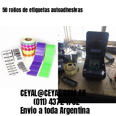 50 rollos de etiquetas autoadhesivas