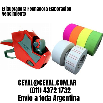 Etiquetadora Fechadora Elaboracion Vencimiento