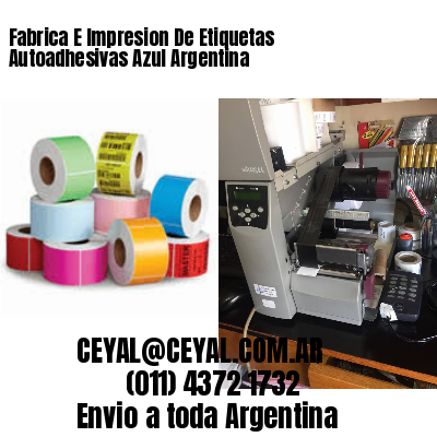 Fabrica E Impresion De Etiquetas Autoadhesivas Azul Argentina