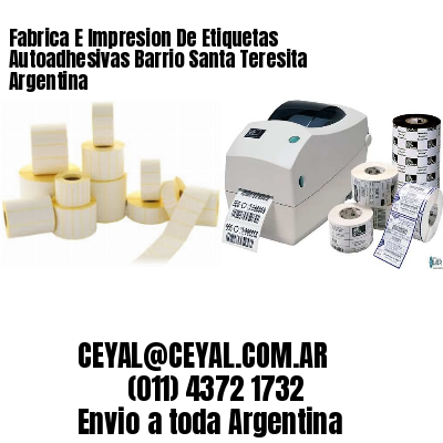 Fabrica E Impresion De Etiquetas Autoadhesivas Barrio Santa Teresita Argentina