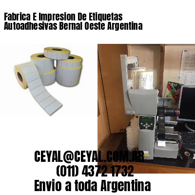 Fabrica E Impresion De Etiquetas Autoadhesivas Bernal Oeste Argentina