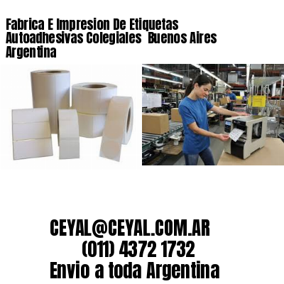 Fabrica E Impresion De Etiquetas Autoadhesivas Colegiales  Buenos Aires Argentina