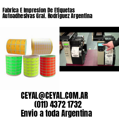 Fabrica E Impresion De Etiquetas Autoadhesivas Gral. Rodríguez Argentina