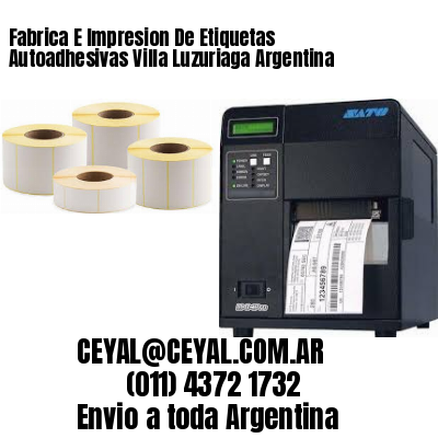 Fabrica E Impresion De Etiquetas Autoadhesivas Villa Luzuriaga Argentina