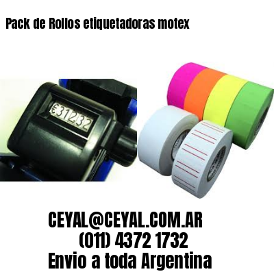 Pack de Rollos etiquetadoras motex