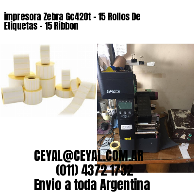 impresora Zebra Gc420t – 15 Rollos De Etiquetas – 15 Ribbon