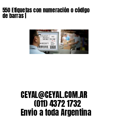 550 Etiquetas con numeración o código de barras |