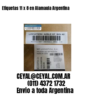 Etiquetas 11 x 8 en Alamaula Argentina