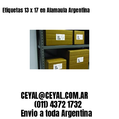 Etiquetas 13 x 17 en Alamaula Argentina