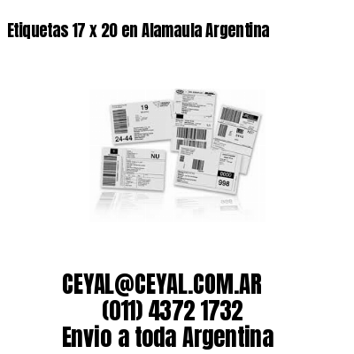 Etiquetas 17 x 20 en Alamaula Argentina