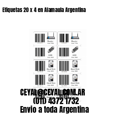Etiquetas 20 x 4 en Alamaula Argentina