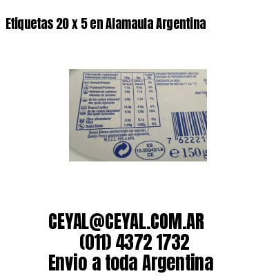 Etiquetas 20 x 5 en Alamaula Argentina