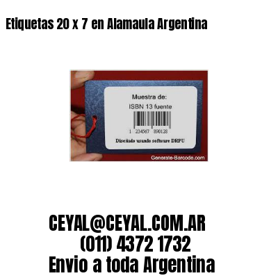 Etiquetas 20 x 7 en Alamaula Argentina