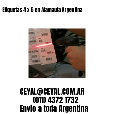 Etiquetas 4 x 5 en Alamaula Argentina